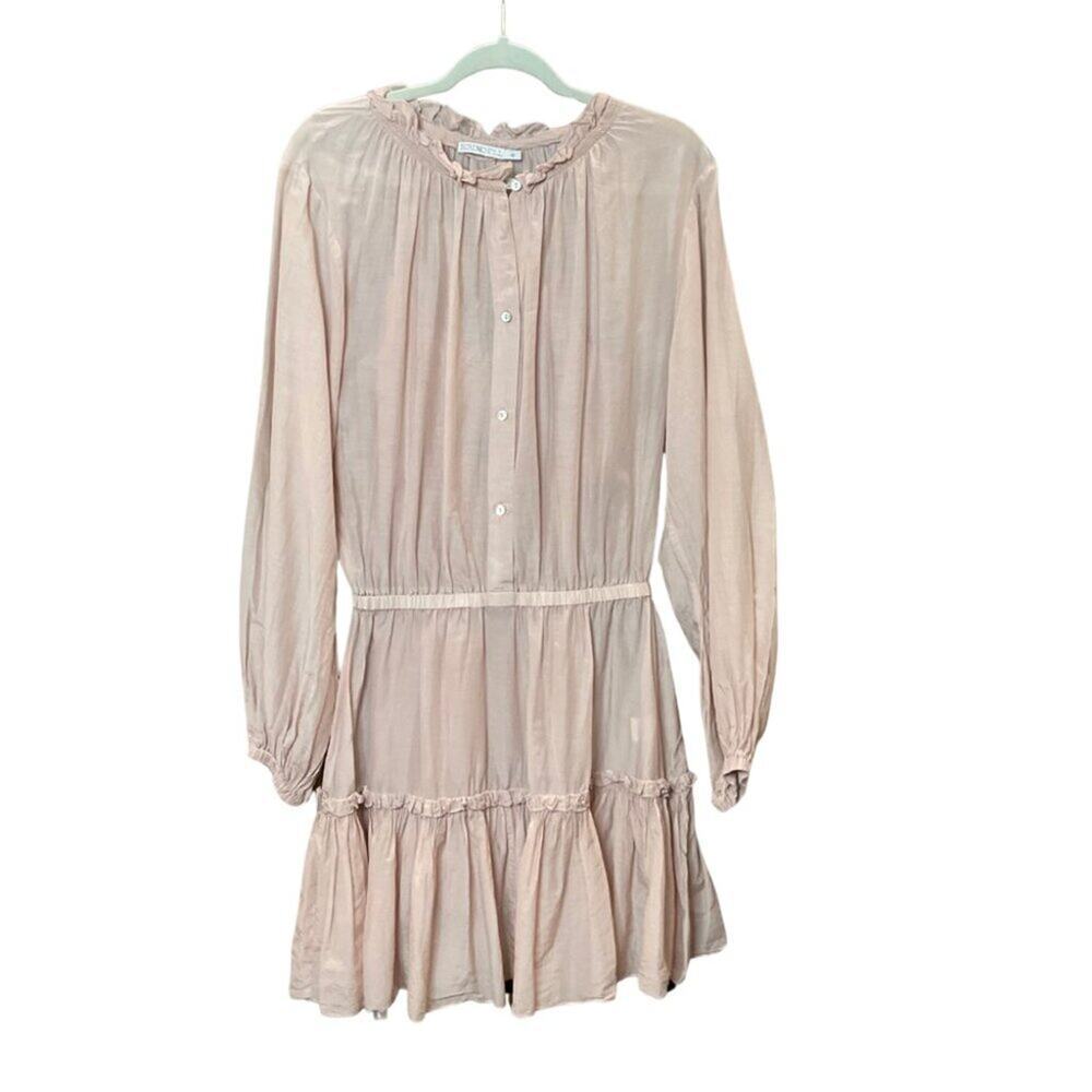 Bird & Knoll Petal Pink Tiered Dress‎ Silk Cotton coquette feminine